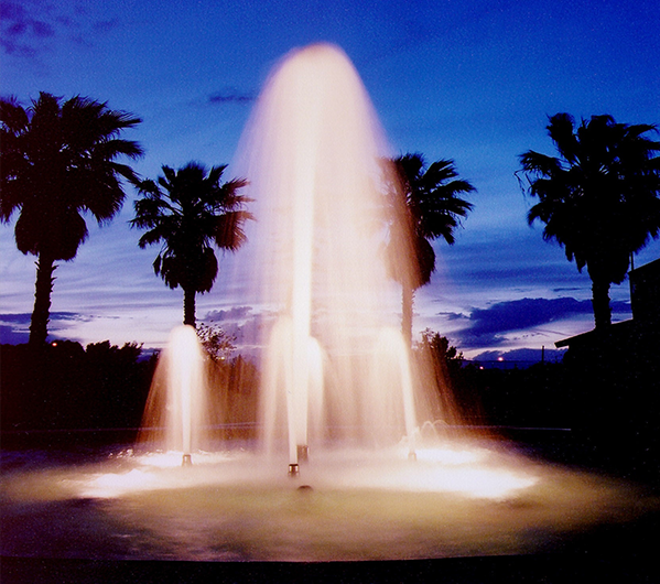 Fountian at night
