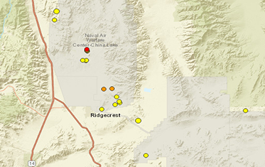 Earthquake map